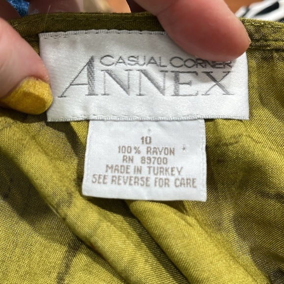 True vintage Casual Corner Annex 90’s Green tulip Sleeveless boho Maxi Dress-10 - Picture 8 of 9